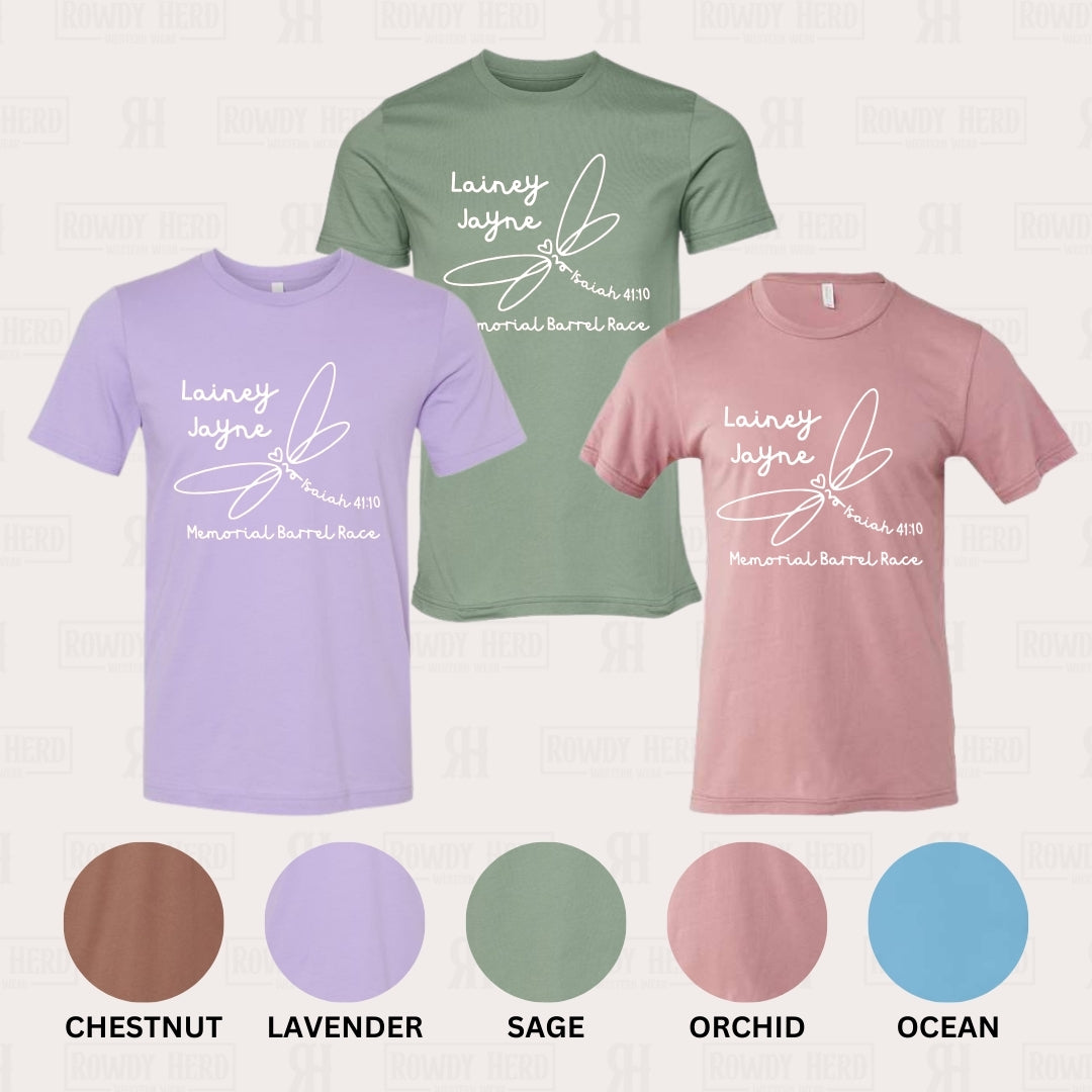 Sweet &amp; Simple Lainey Jayne Memorial Barrel Race T-shirt